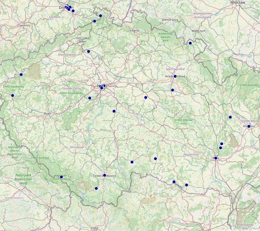 Régions intéressantes à vélo en République tchèque ? Tchequie-villes