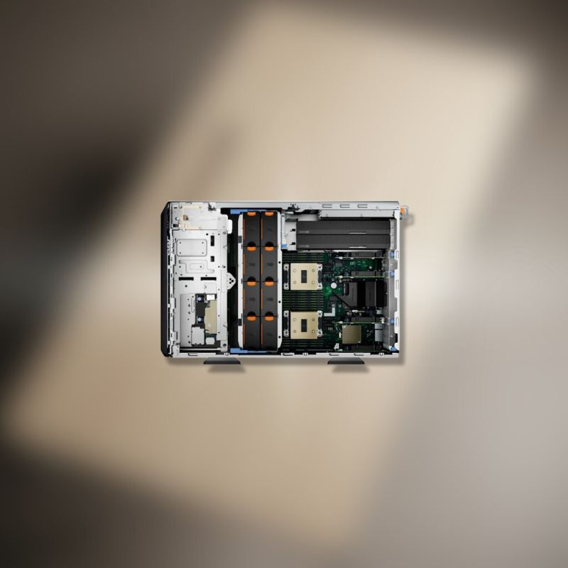 Vista traseira do Dell T560 mostrando portas e fontes de alimentação