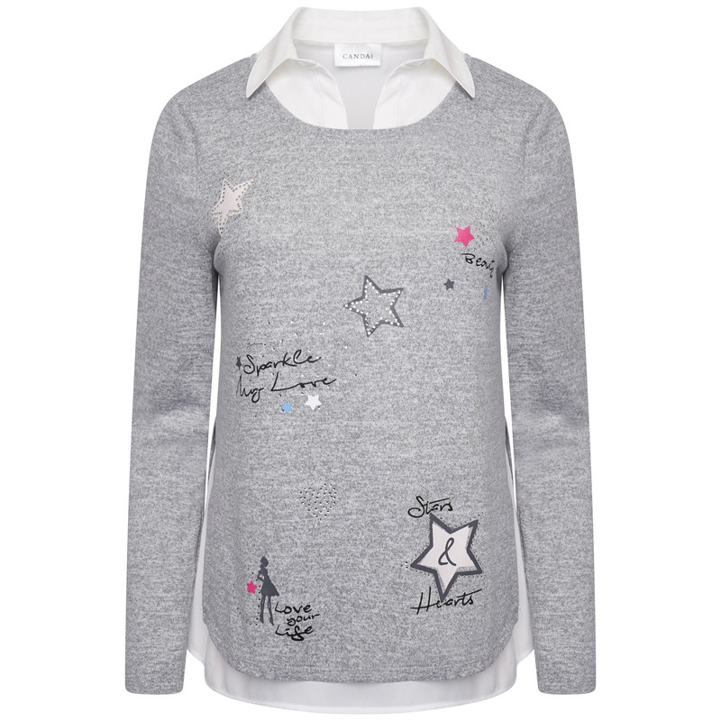 mock shirt layer jumper
