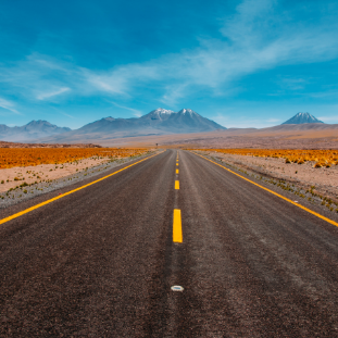 Empty road in the desert