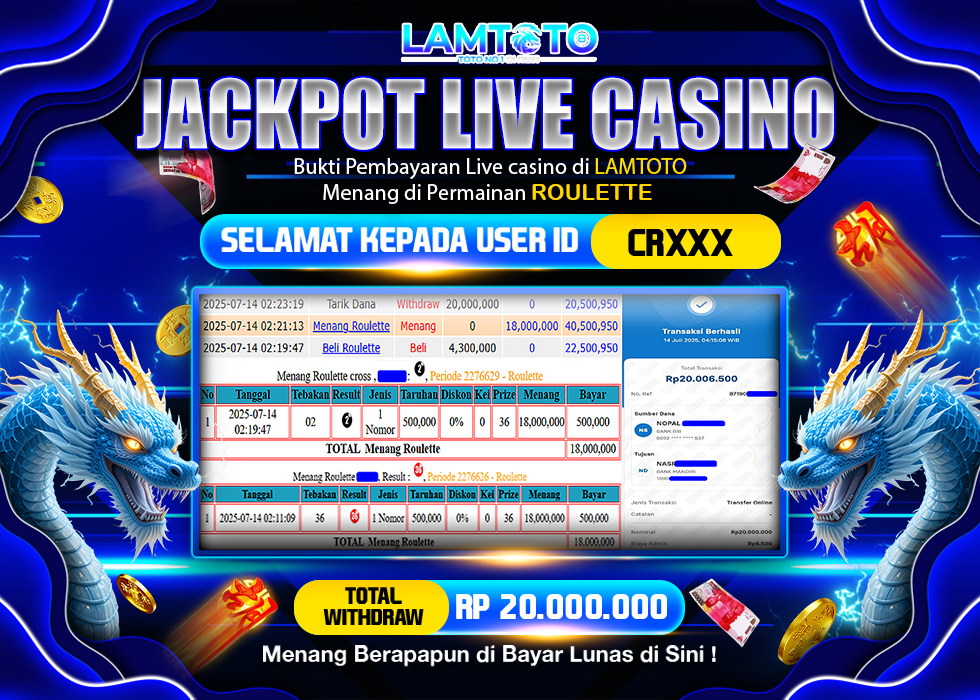 BUKTI JACKPOT LUNAS LAMTOTO