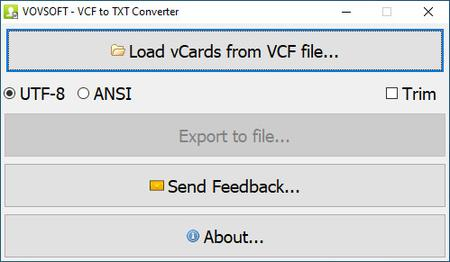 VovSoft VCF to TXT Converter 2.2.0 Multilingual Portable