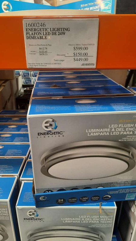 Energetic Lighting, Plafón LED Dimeable " Costco Atizapán" 
