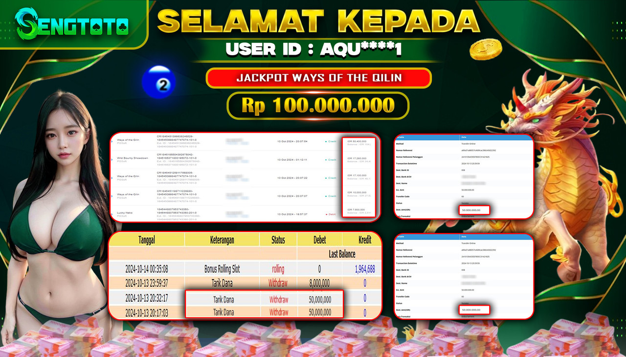 BUKTI PEMBAYARAN SLOT WAYS OF THE QILIN