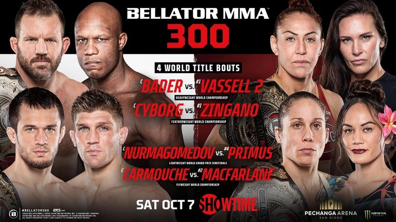 Bellator обявиха 4 битки за титла в Bellator 300 през октомври