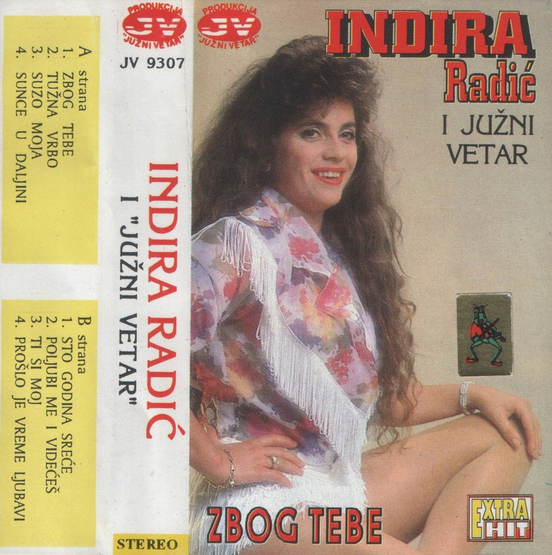 Indira Radic - 1993 - Zbog tebe - kaseta - predn