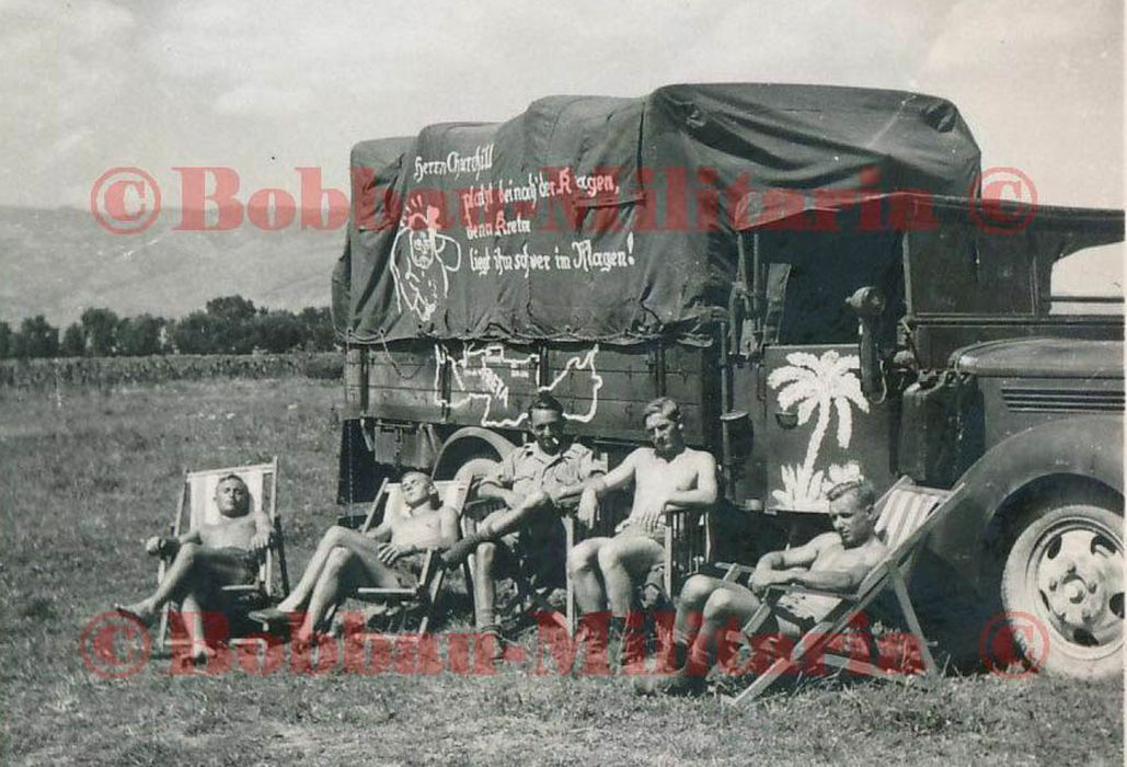 Ford G917T open cab with slogans - right