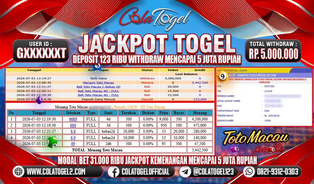 JACKPOT TOTO MACAU!!