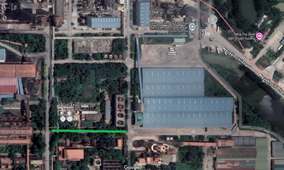 Sơ đồ tuyến đường sẽ mở theo quy hoạch ở phường Bắc Giang. (Ảnh chụp từ Google Map). 