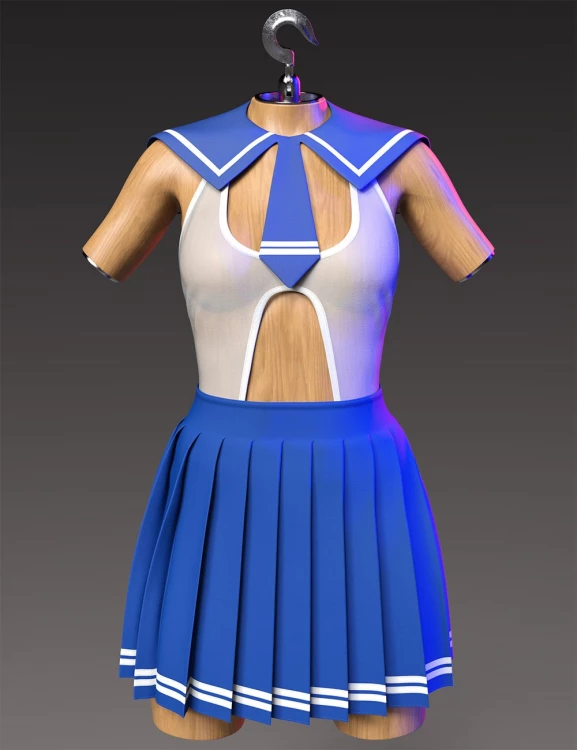 dForce GN JK Uniform for Genesis 9, 8.1, and 8 Female