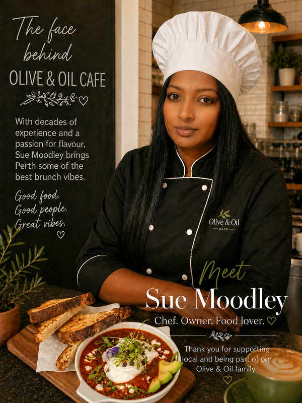 Head Chef Sue Moodley — Olive & Oil Café.Bistro