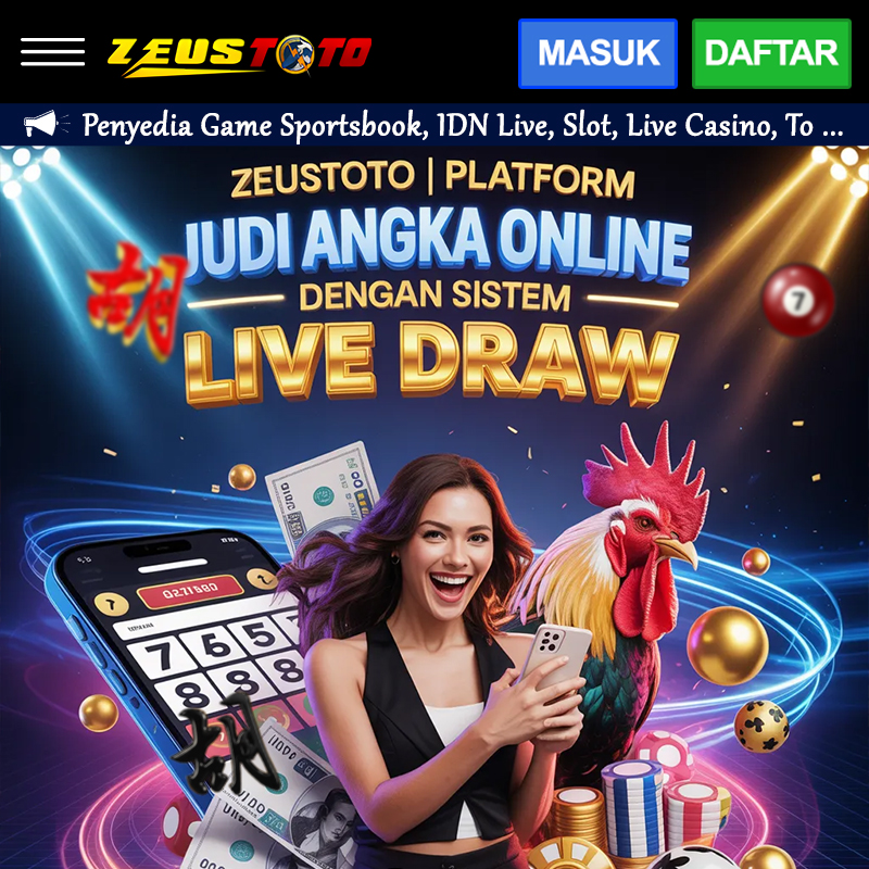 ZEUSTOTO | Platform Judi Angka Online dengan Sistem Live Draw image 1