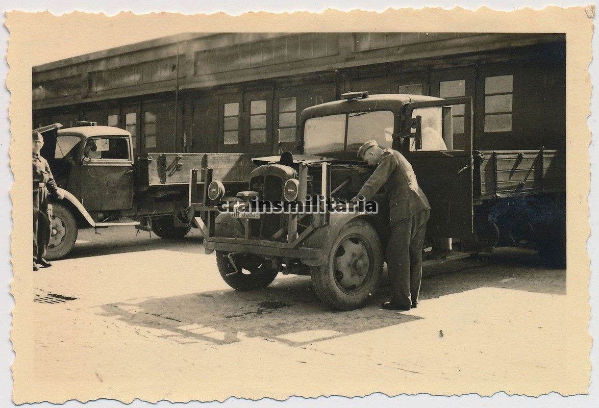 Orig. Foto Mechaniker b. Büssing-NAG Burglöwe 2,