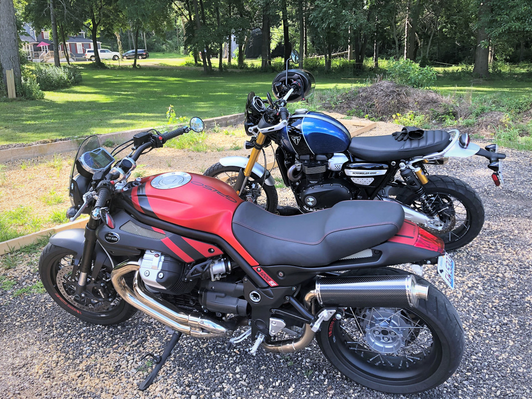 V85 or Triumph 1200XC Scrambler