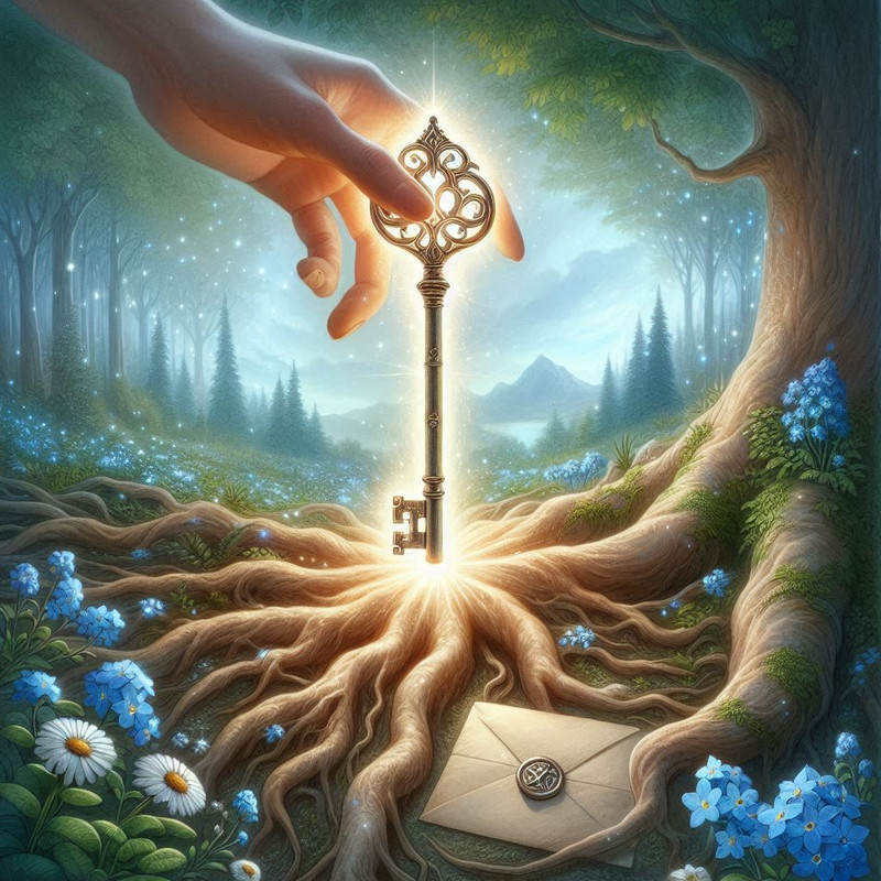 Visuel symbolique de la clé de lumière