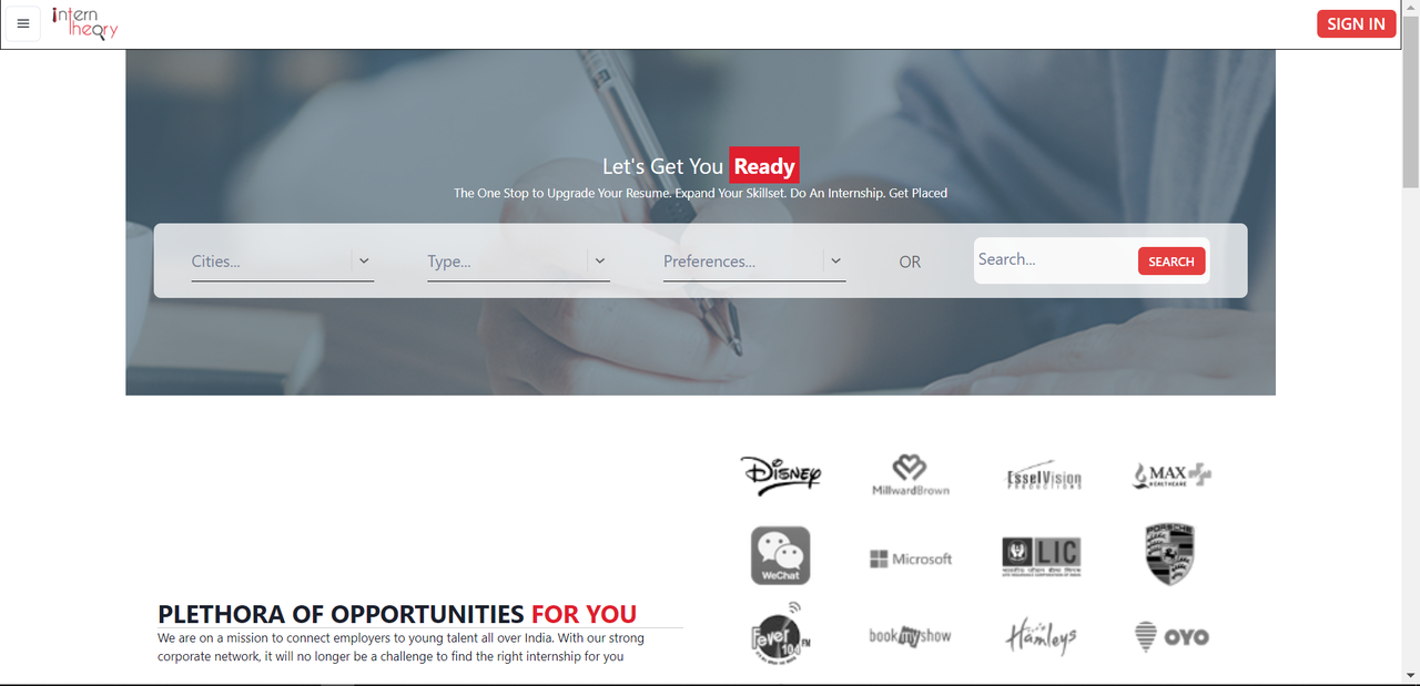 intern-theory homepage