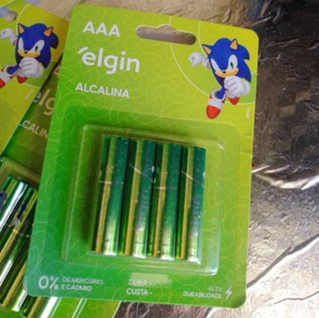 Pilha Alcalina, Elgin, Palito AAA, Blister com 4