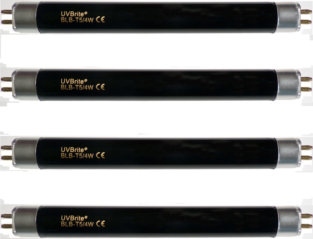 UVBrite® Confezione Da 4 BLB-T5/4W Lampadina Nera Ultravioletta 4 - Foto 14