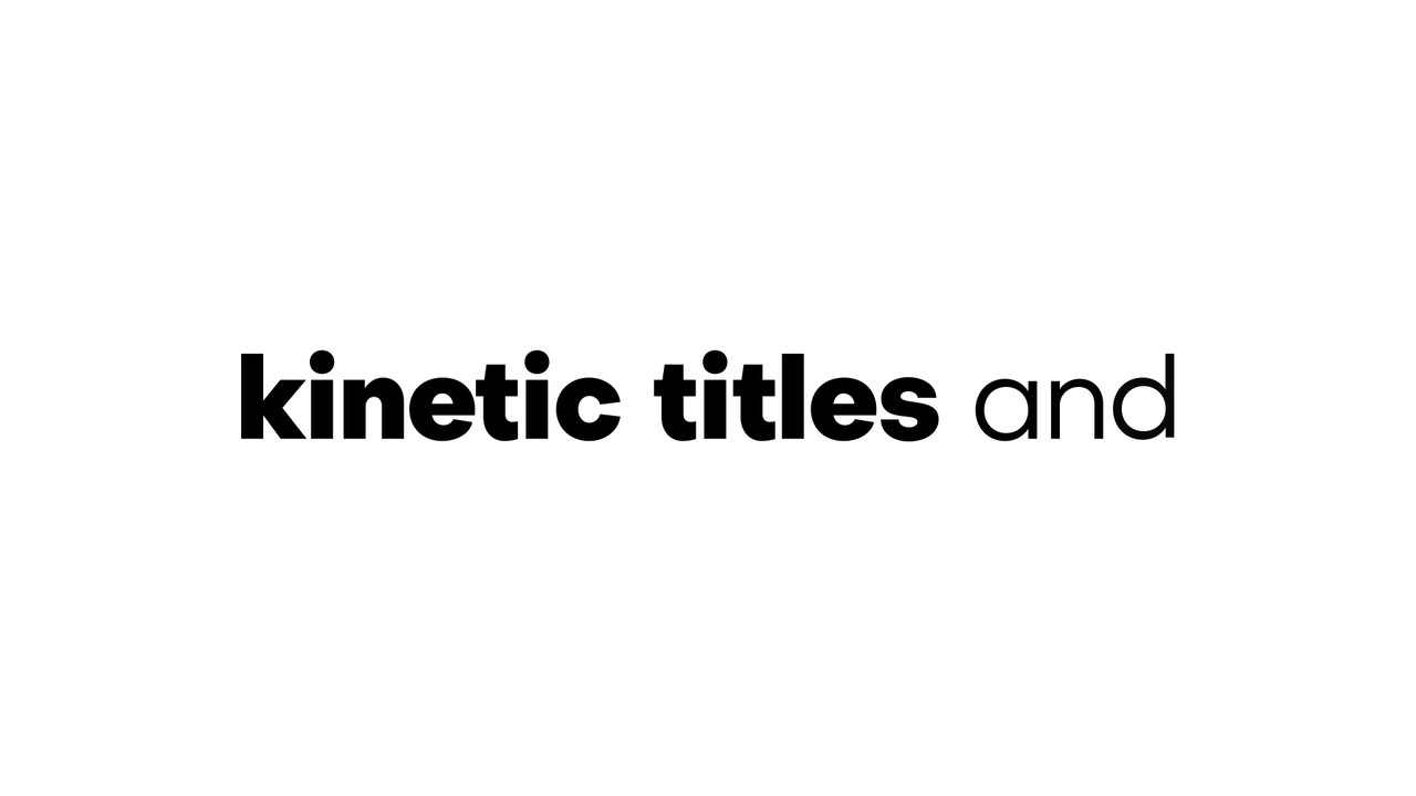Kinetic Titles and Lower Thirds | for Premiere Pro - 13