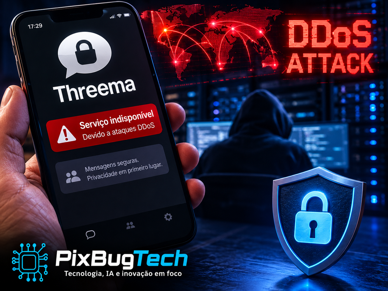Ataques DDoS derrubam Threema e expõem um limite da segurança: criptografia não garante disponibilidade
