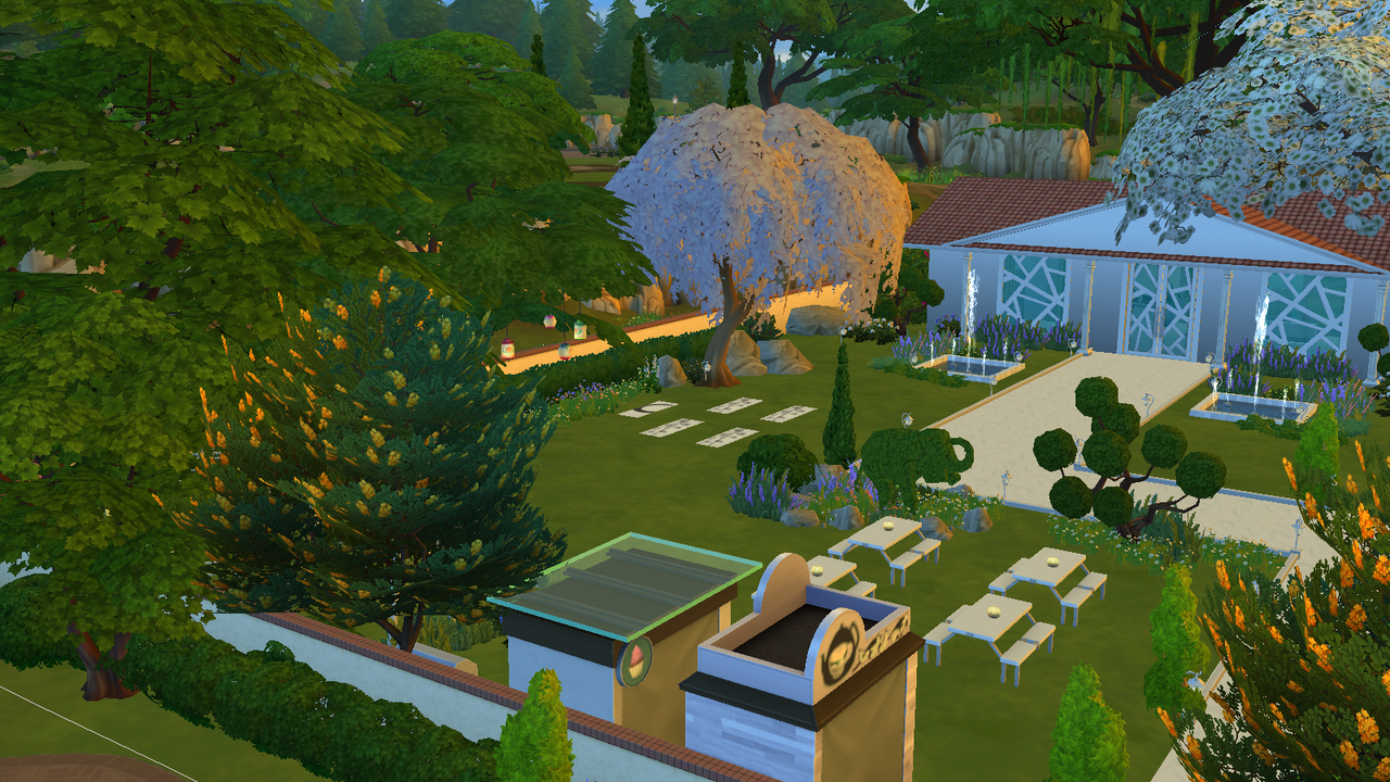 Hellohello: Domy (TS4) Magnolia-Garden-Park-17