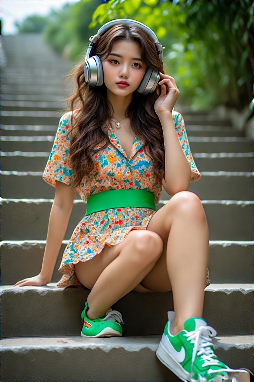 A-young-woman-sits-on-outdoor-23