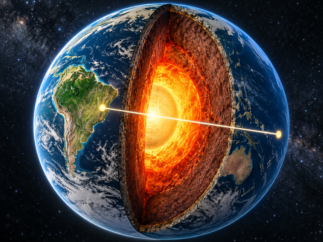 Se você cavasse um túnel atravessando a Terra, onde sairia? Um mapa mostra a resposta
