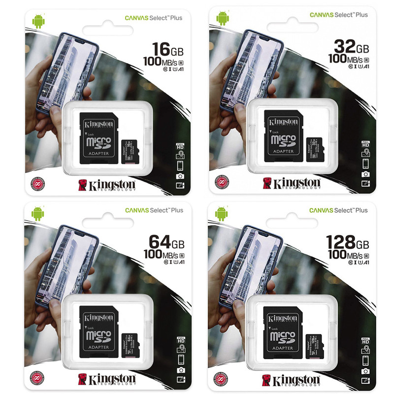 Kingston 16gb 32gb 64gb 128gb Micro Sd Class10 Tarjeta De Memoria 100mb S Adap Ebay