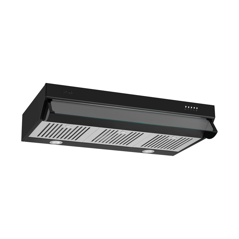 Extractor de grasa de pared Drija Compatto 90 en color negro.