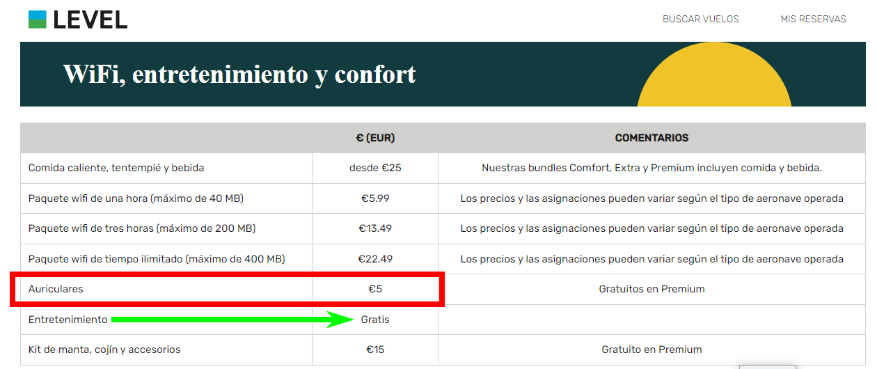 FlyLevel: WiFi, entretenimiento y confort - FlyLevel (Level) Lowcost: check-in, equipajes, asientos