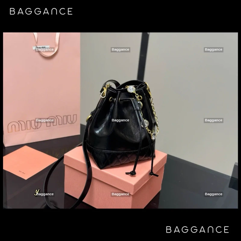 Miu Miu Black Bucket Bag Full Box - EVMMFW-014