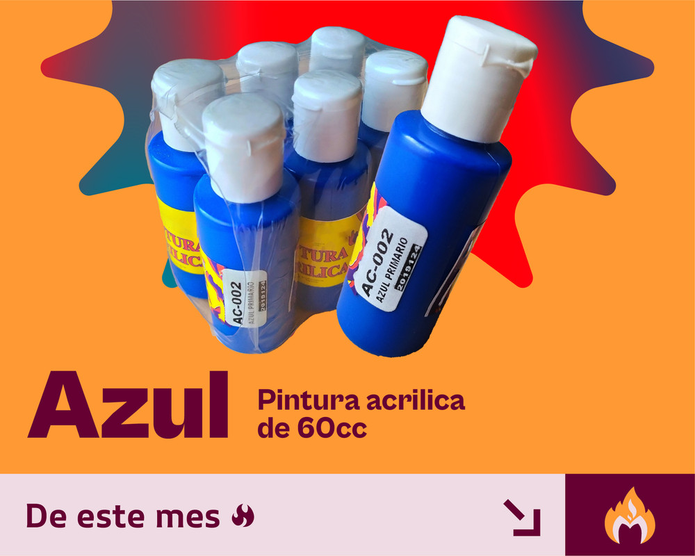 Pintura Acrílica azul de 60ml para Manualidades y artes plásti