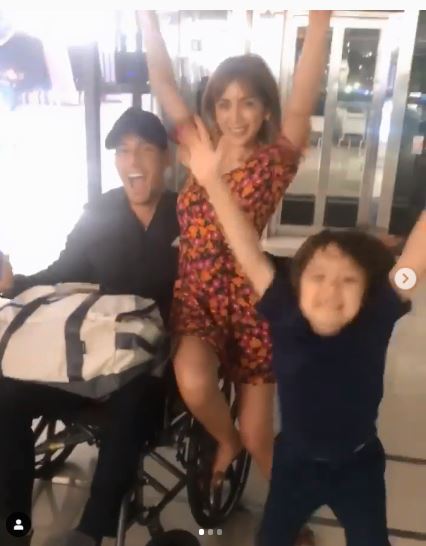 Eksprsi girang Jessica Iskandar dan El Barack sata sambut kepulangan Richard Kyle