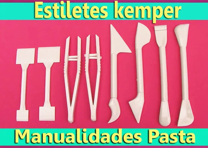 Set Estiletes Kemper espátula repujador para pastas moldeables