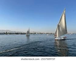 Felluca Sailboat On River Nile