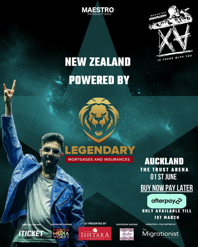 Anirudh Ravichander Brings XV Tour to Auckland for New Zealand Debut