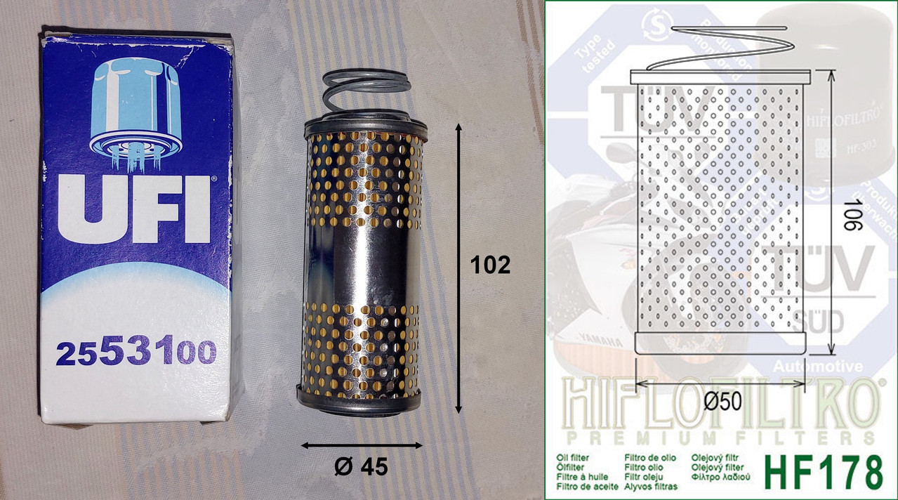 UFI 2553100 vs HF178