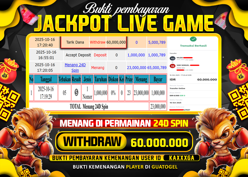 BUKTI JACKPOT LUNAS GUATOGEL