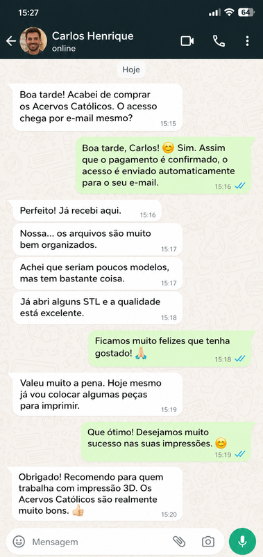 Depoimento de cliente 1