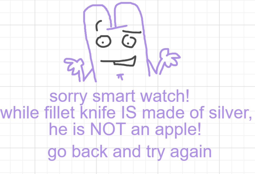 A panel from That's Apples, Mate, episode one of the Board Boards object show by Furretwalk/WalkingFurret.