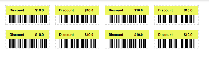 A4 4x7 Barcode Label