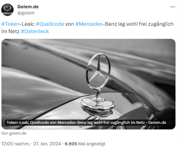 Mercedes Software-Leck