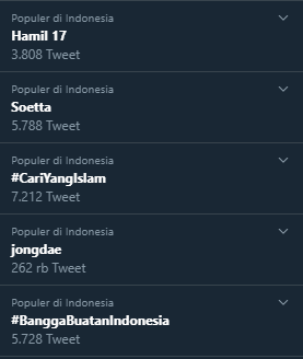 Trending Topic Twitter