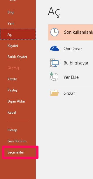 PowerPoint 2019 yazım denetimi kapatma nasıl yapılır?