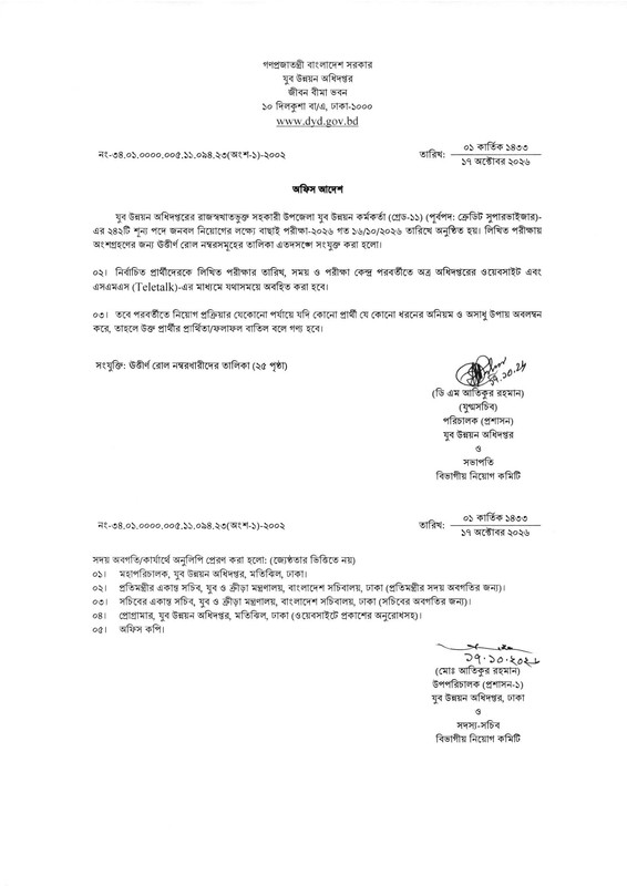 DYD-Assistant-Upazila-Youth-Development-Officer-Exam-Result-2026-PDF-01
