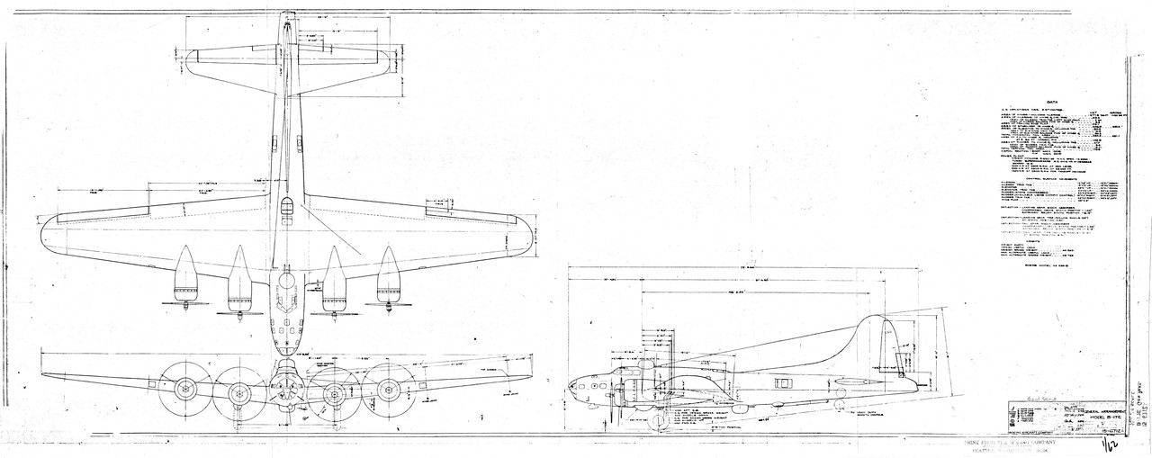 Boeing B-17E General Arrangement 1 - RDowney