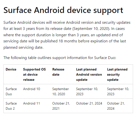 Firmware-Update für Surface Duo