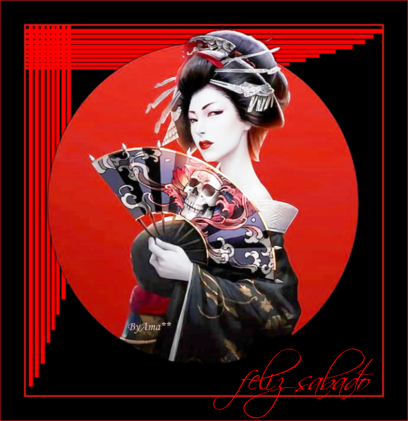 Geisha Rojo-Negro Sabado