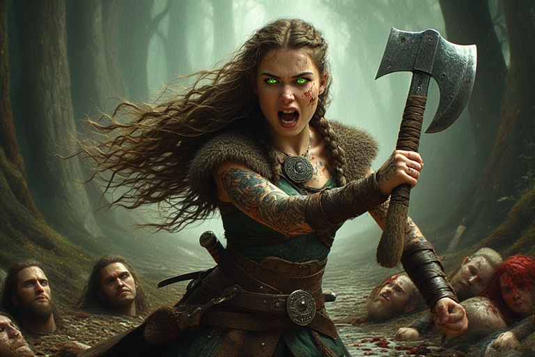 Viking-girl-holding-norse-axe-(21)