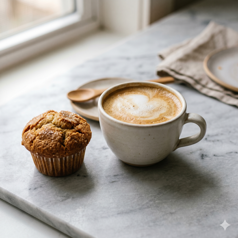 Magdalena Y Café Con Leche (150 Ml. A 200 Ml. Aprox.)